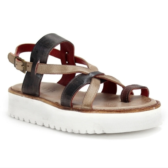 BedStu Crawler Genuine Leather Platform Sandals In Starry Night Lux Sz 11 - Picture 2 of 11